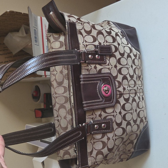 Coach Brown Tote - Picture 1 of 8